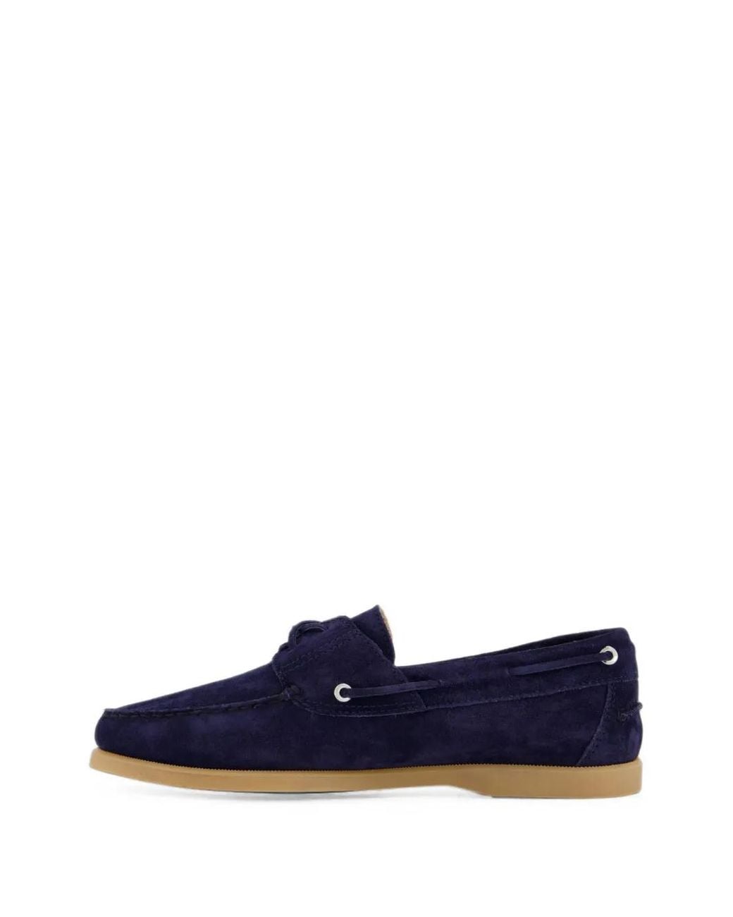 Atelier Verdi Blue Suede Boat Shoes for men