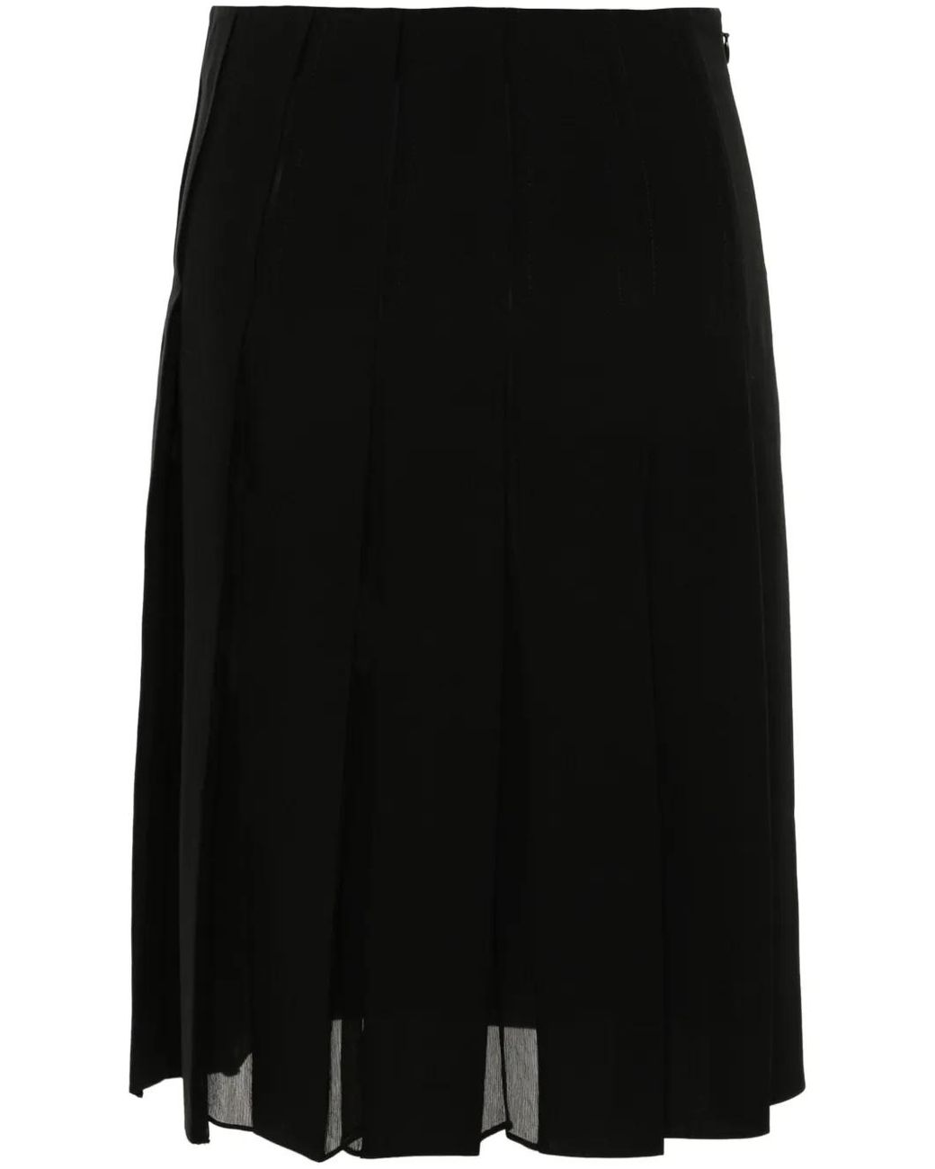 Marni Black Pleated Midi Skirt