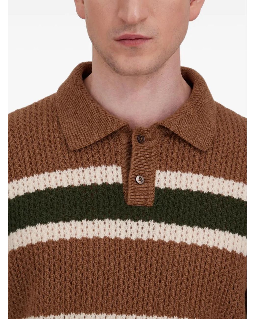 Herno Gestreifter Pullover in Brown für Herren