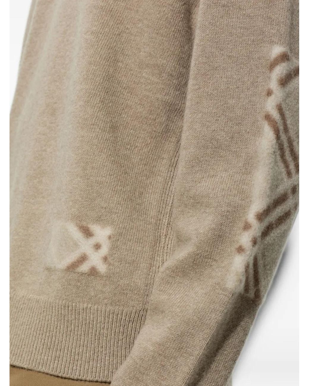 Burberry Natural Crew-Neck Wool Sweater for men