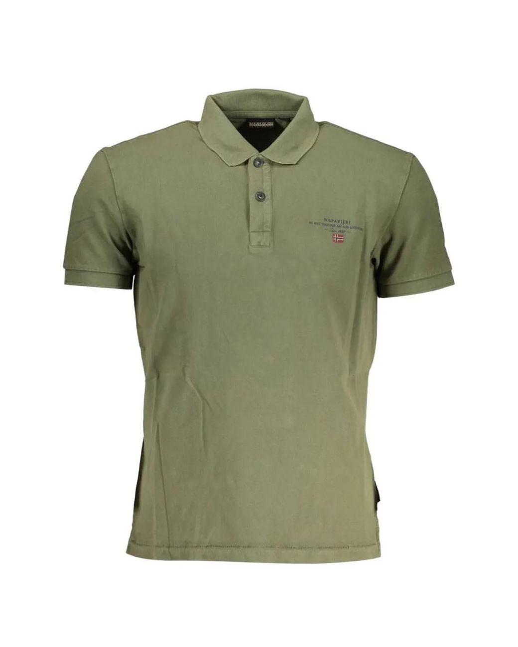 Napapijri Green Logo-Print Polo Shirt for men