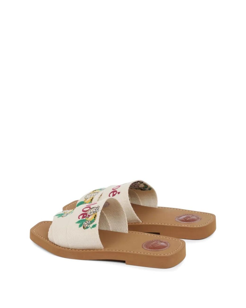Chloé White Woody Sabot Mules