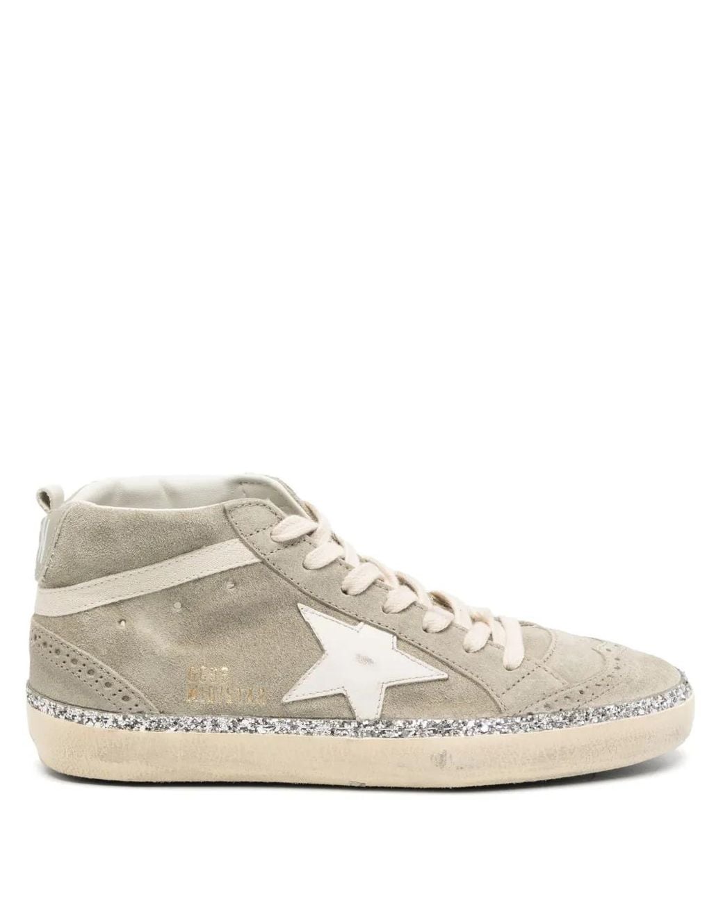 Golden Goose Deluxe Brand White Mid Star Suede Upper Leather Star