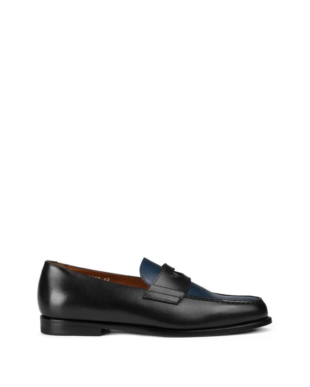Doucal's Black Two-Tone Leather Loafers for men