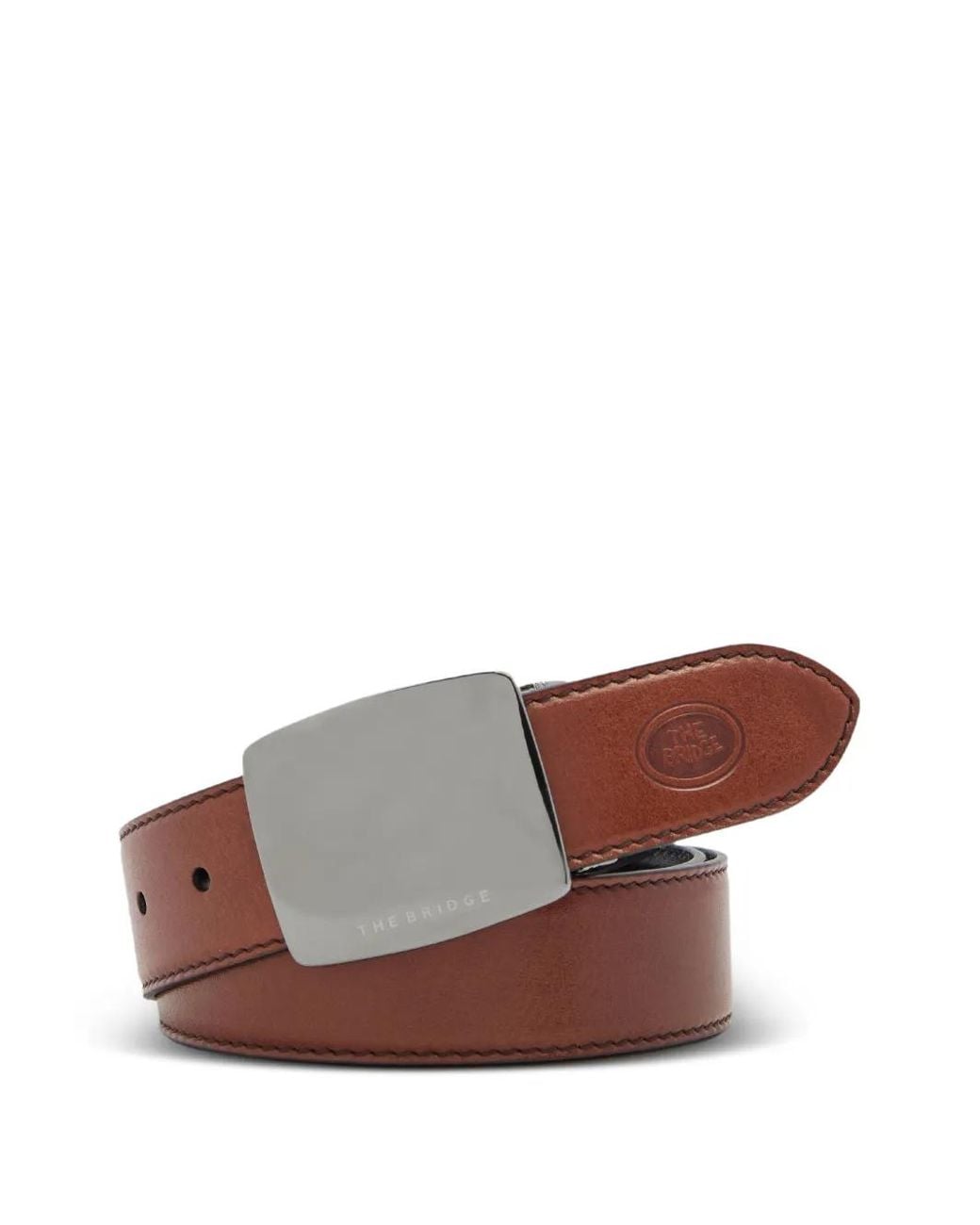 The Bridge Brown Reversible Leather Belt for men