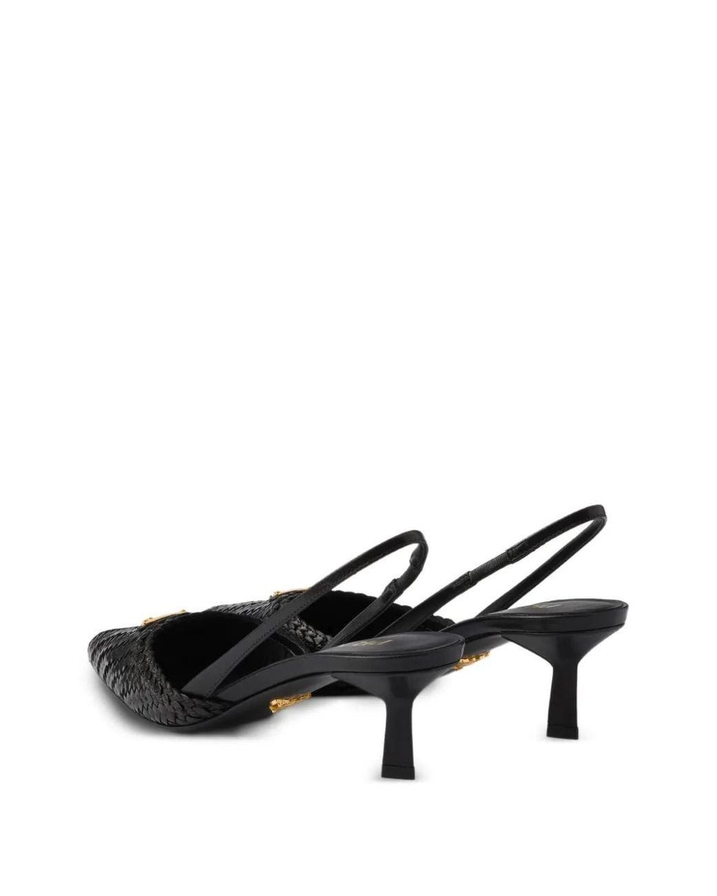 Prada Black Leather Slingback Pumps