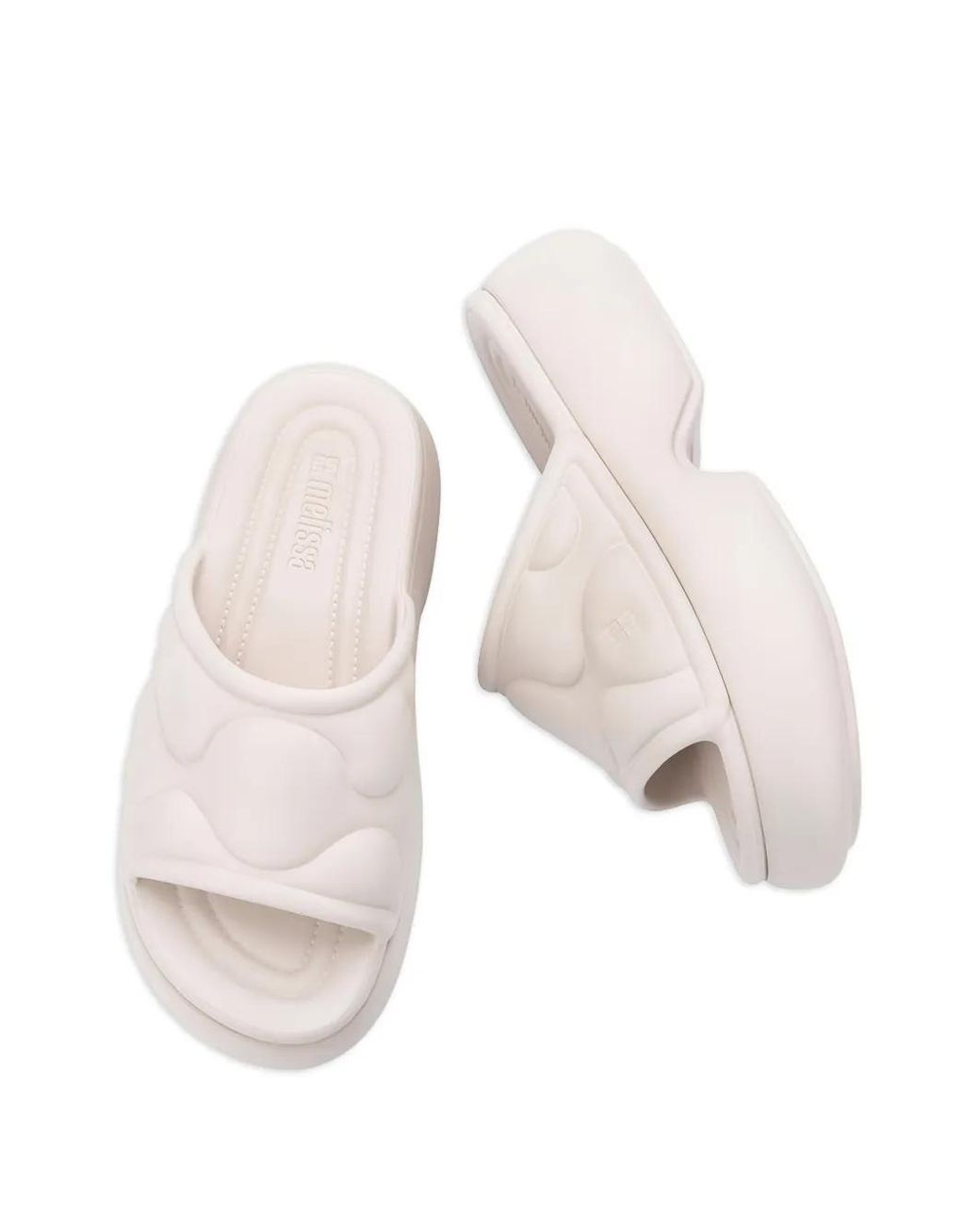 Melissa Slippers Met Plateauzool in het White
