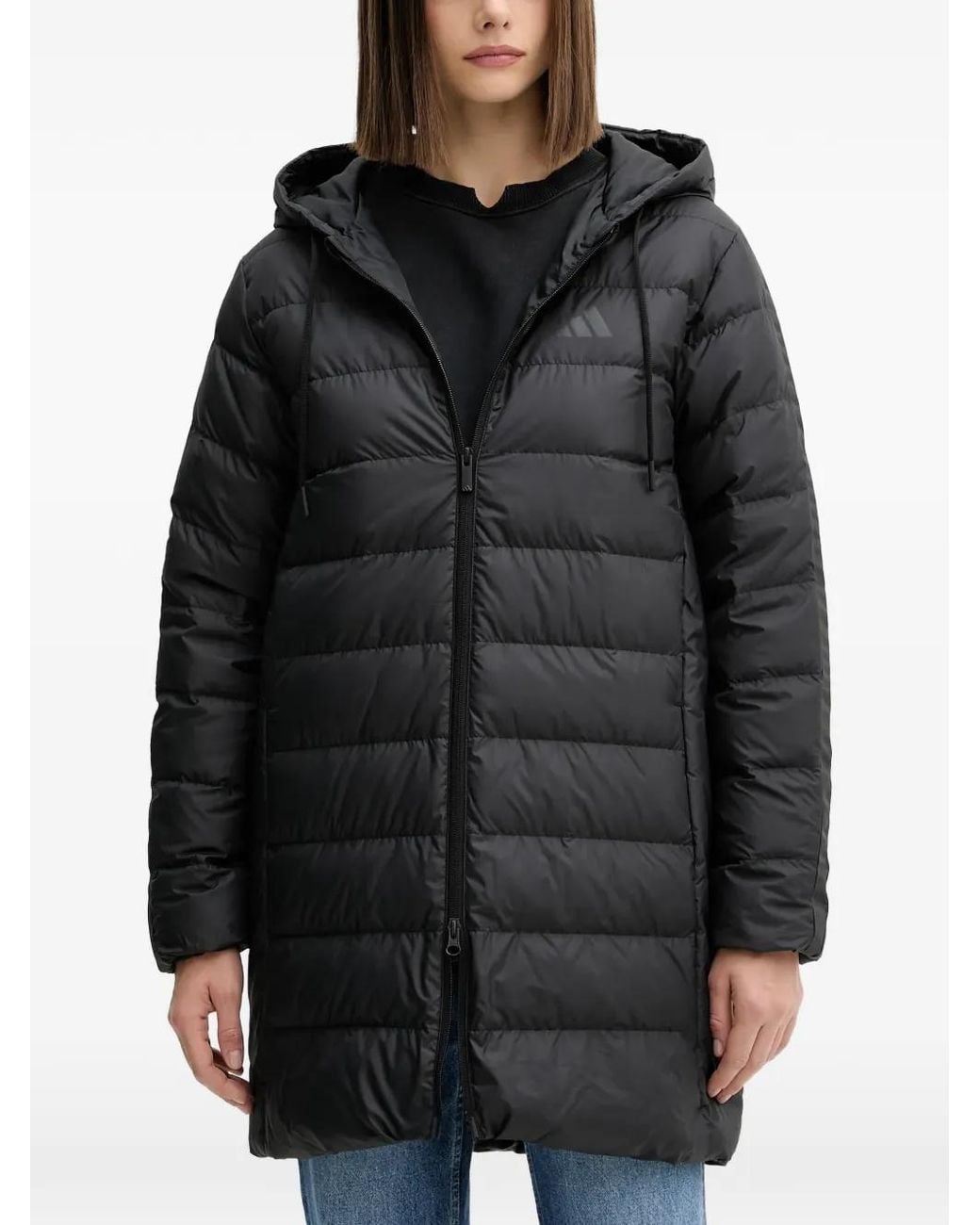 Adidas Black Padded Hooded Coat