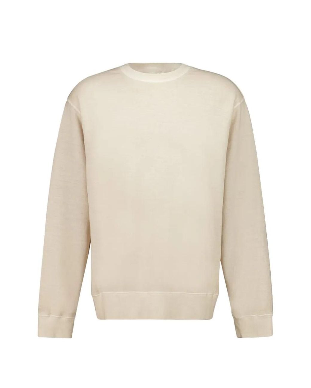 120% Lino White Safari Long-Sleeve Sweater for men