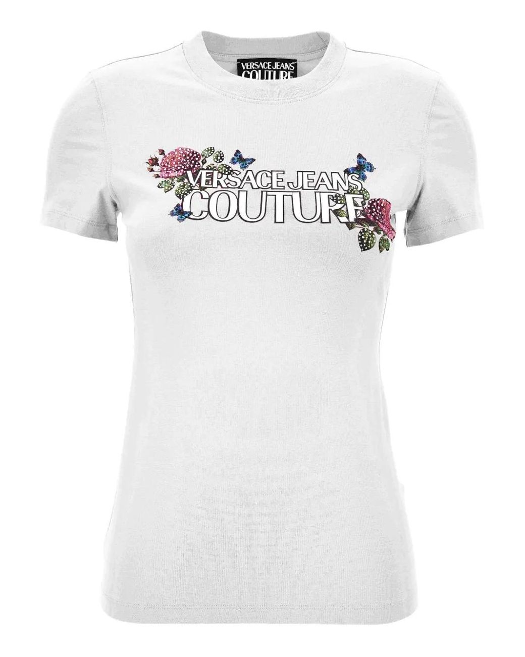 Versace Jeans Couture White T-Shirts And Polos