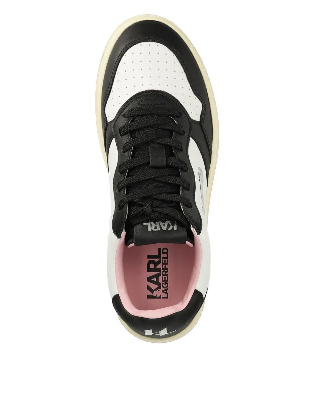 Karl Lagerfeld Black Leather Sneakers