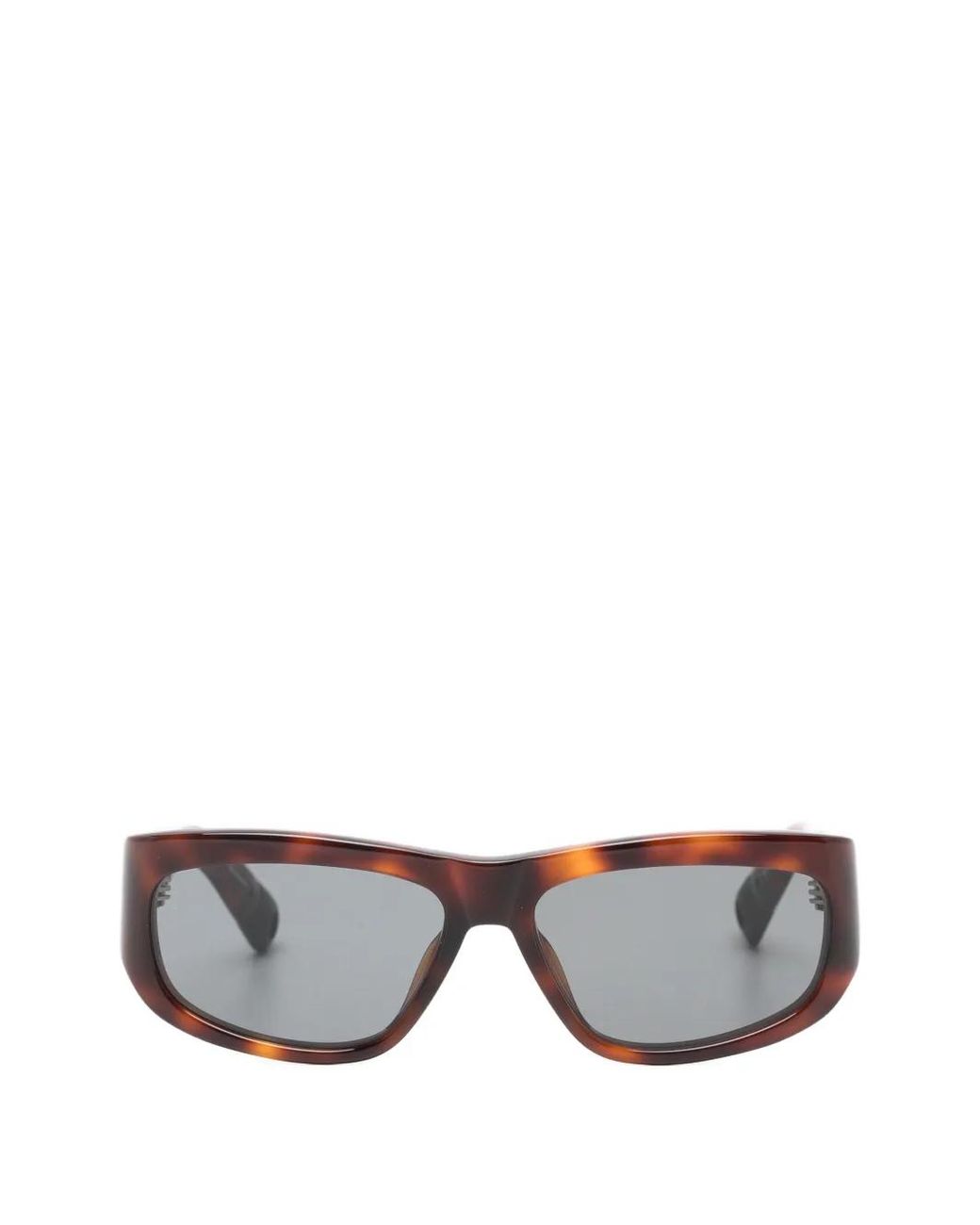 Jacquemus Gray Pilota Tortoiseshell-Effect Rectangle-Frame Sunglasses