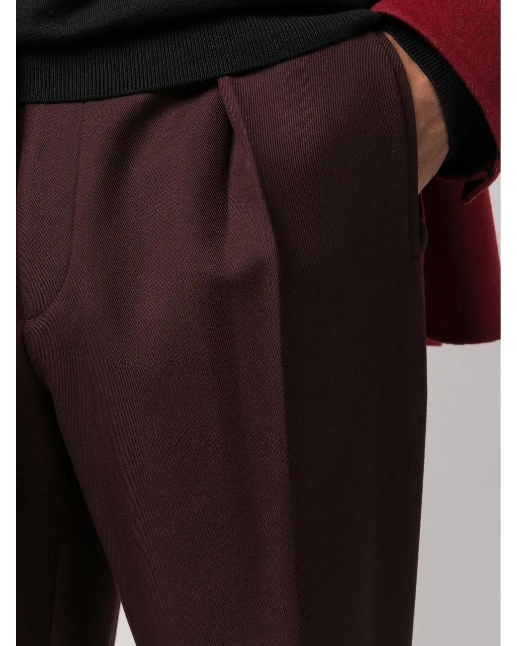 Fendi Red Straight-Leg Trousers for men