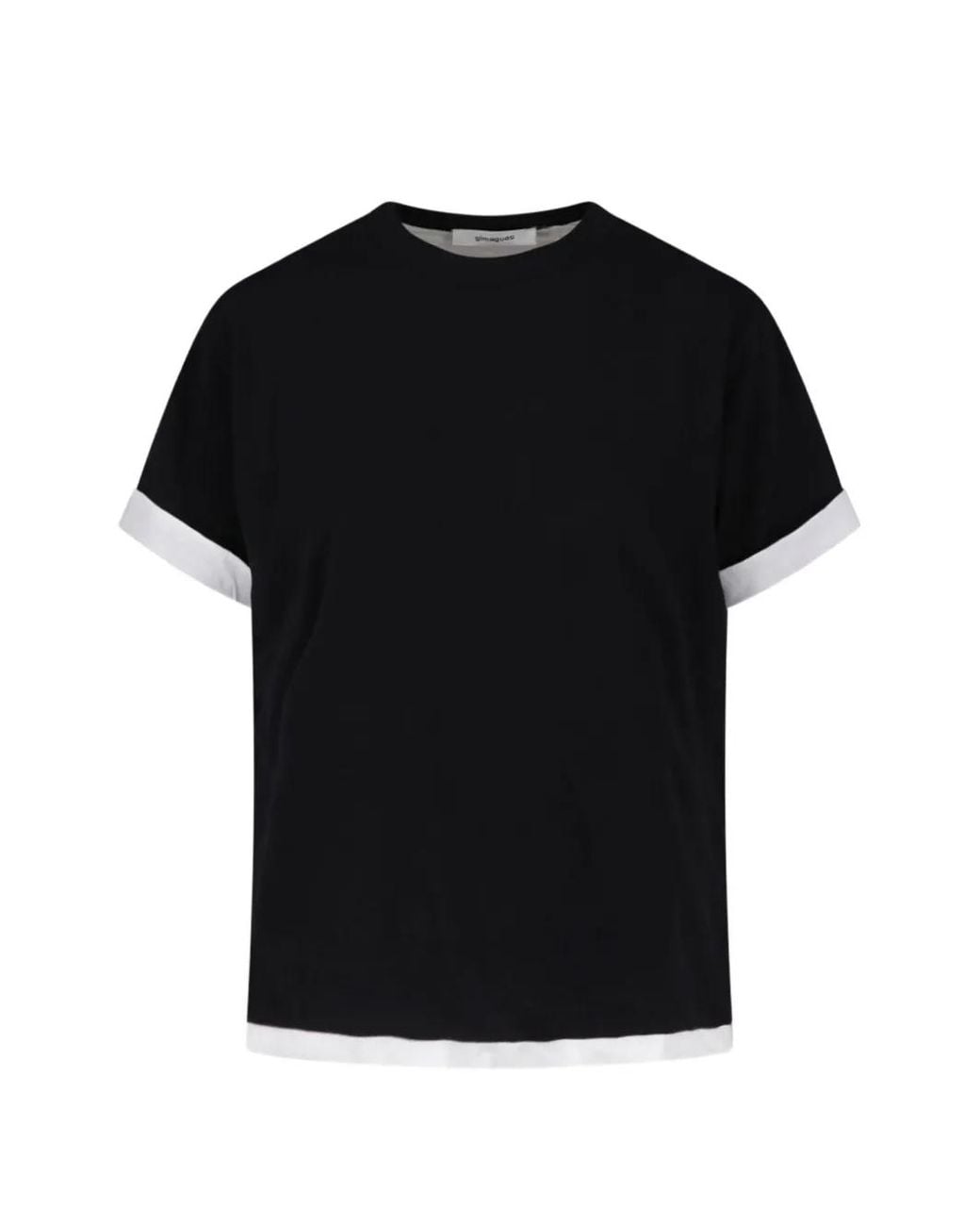 GIMAGUAS Black Layered-Effect T-Shirt