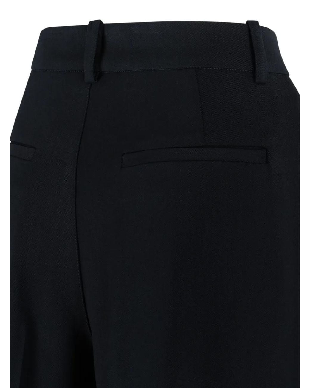 P.A.R.O.S.H. Blue Pleated Wide-Leg Trousers
