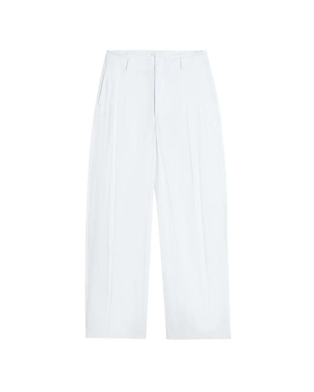 Lemaire White Creased Soft Pants
