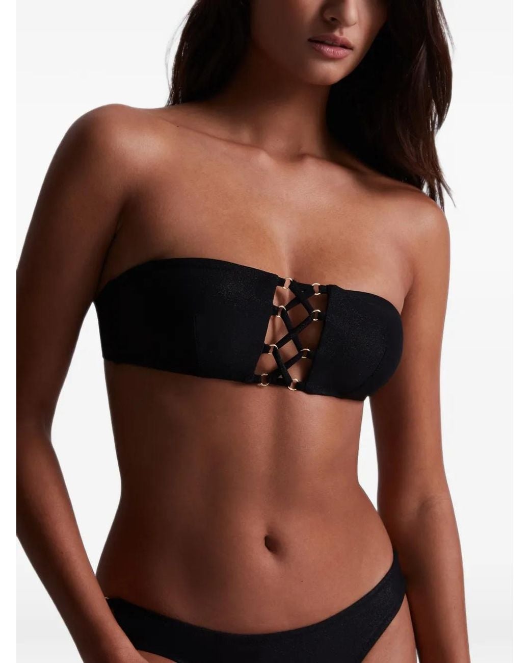 Aubade White Summer Glow Lace-Up Bikini Top