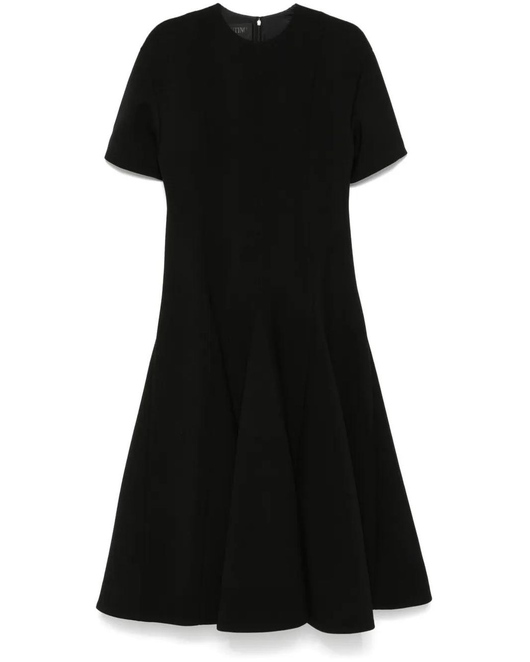 Valentino Garavani Black Flared Midi Dress