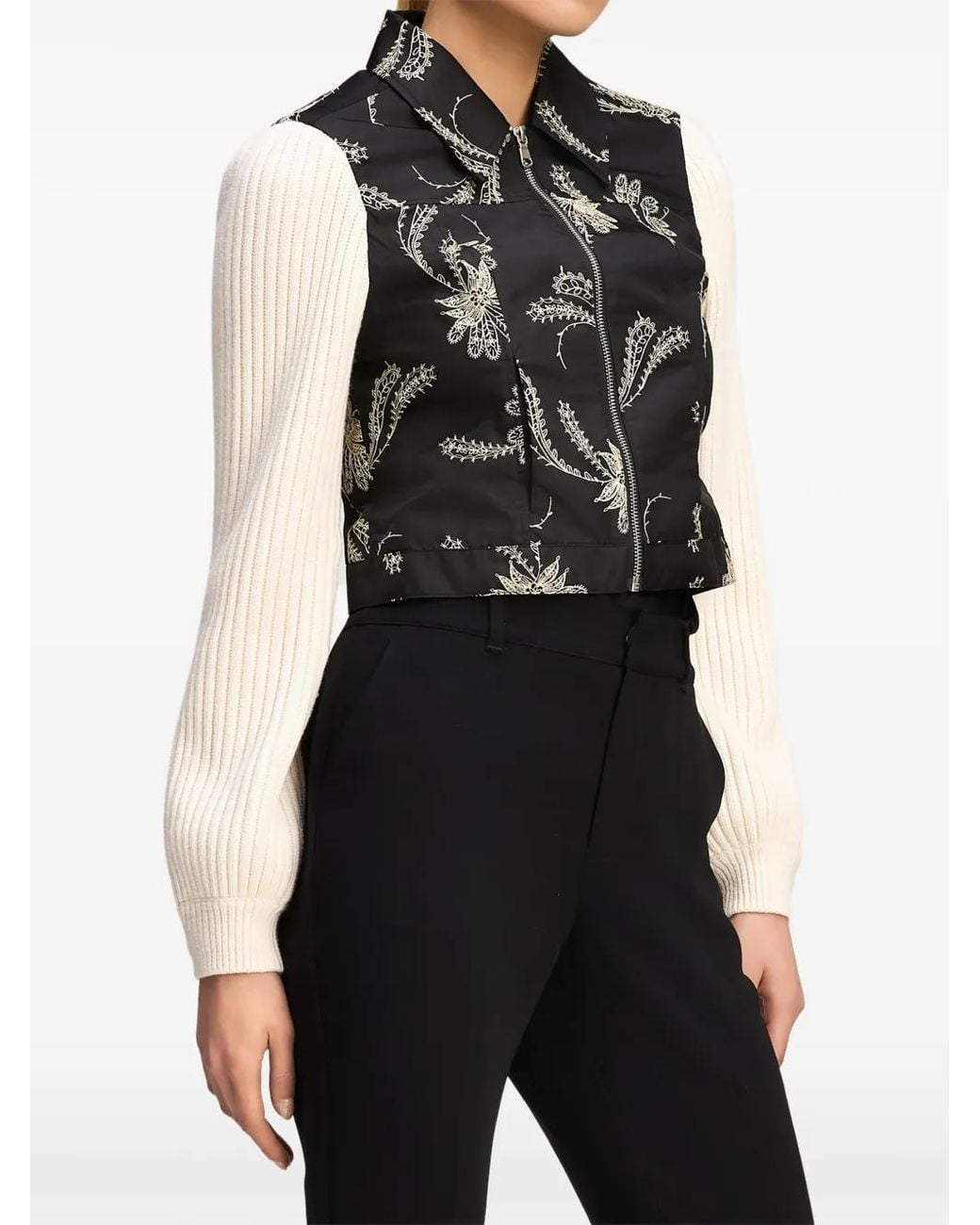 Cinq À Sept Black Ciara Paisley-Print Jacket