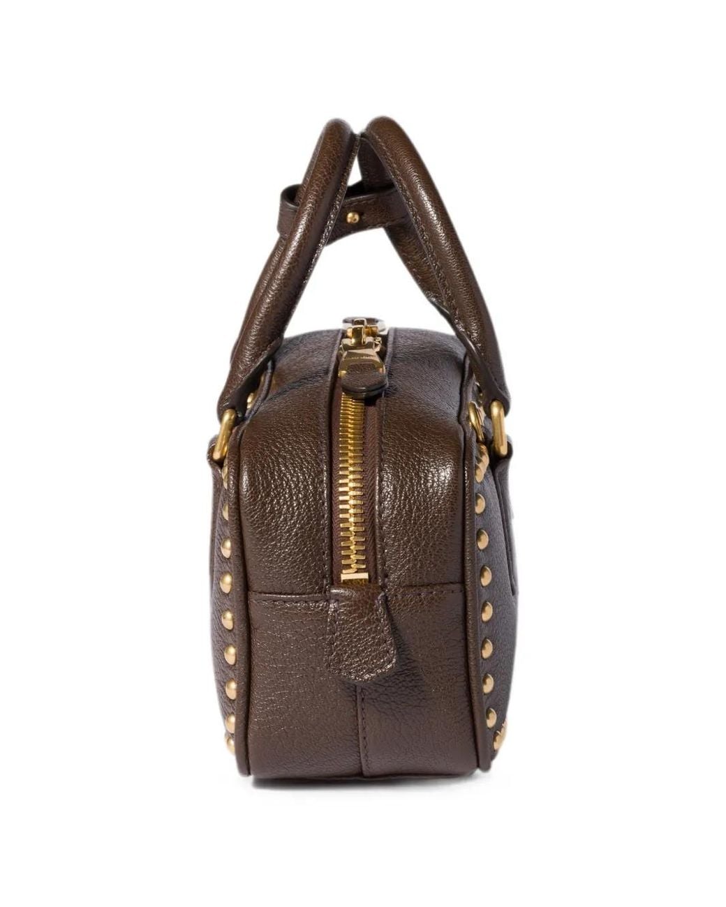 Miu Miu Black Arcadie Studded Leather Bag