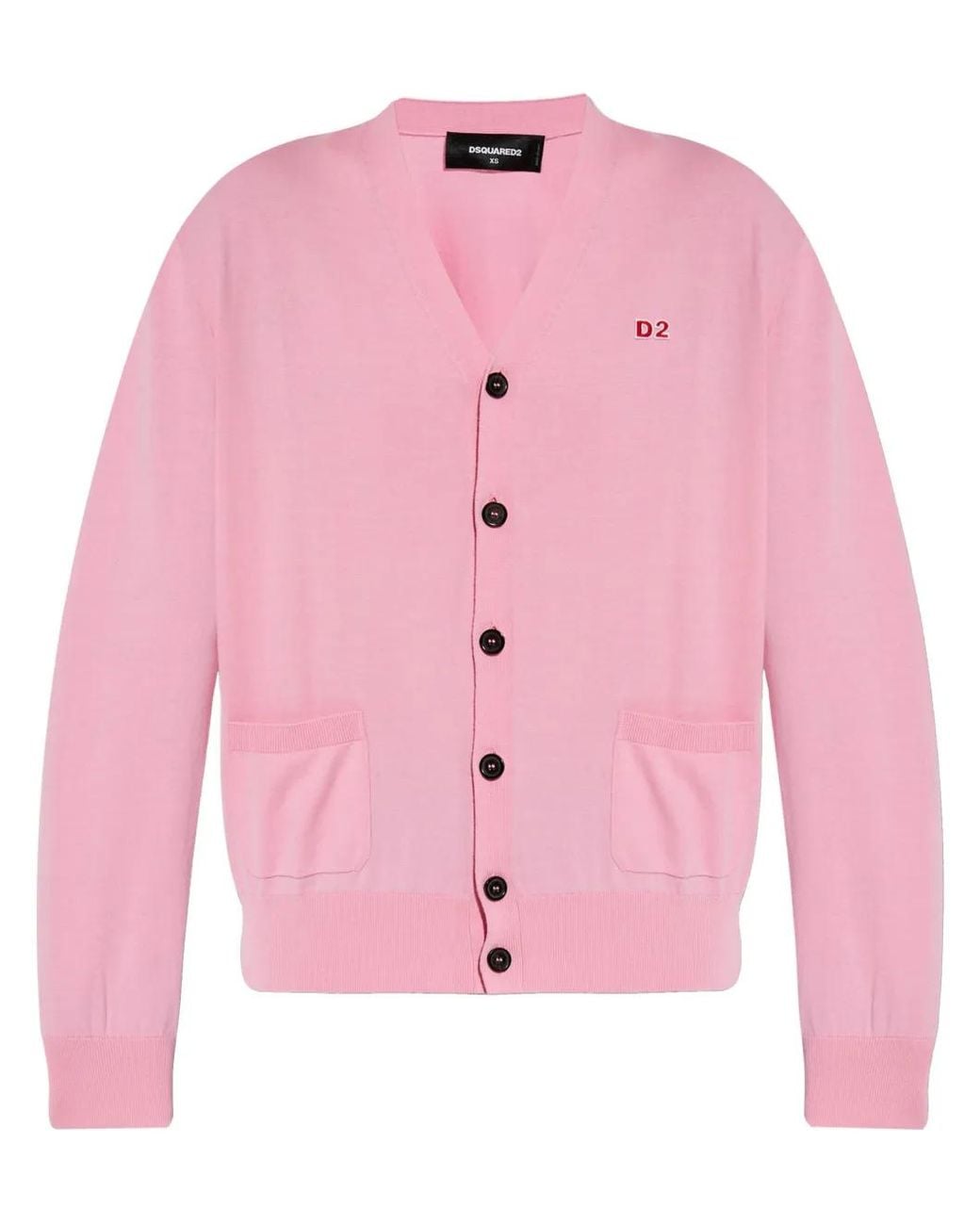 DSquared² Pink Button-Up Cardigan