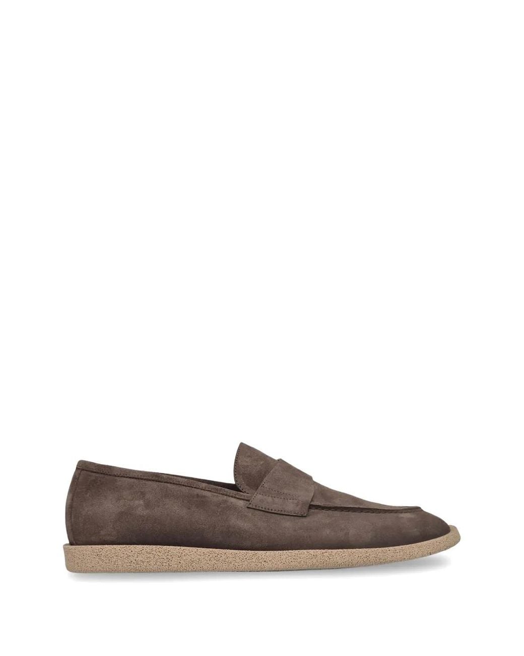Neil Barrett Brown Suede Slip-On Loafers for men