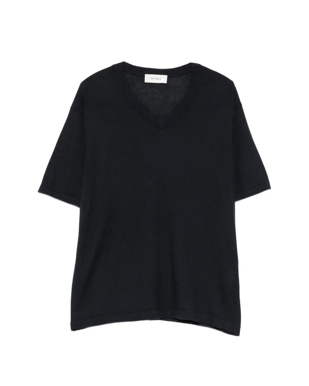 Lisa Yang Black Cashmere T-Shirt for men