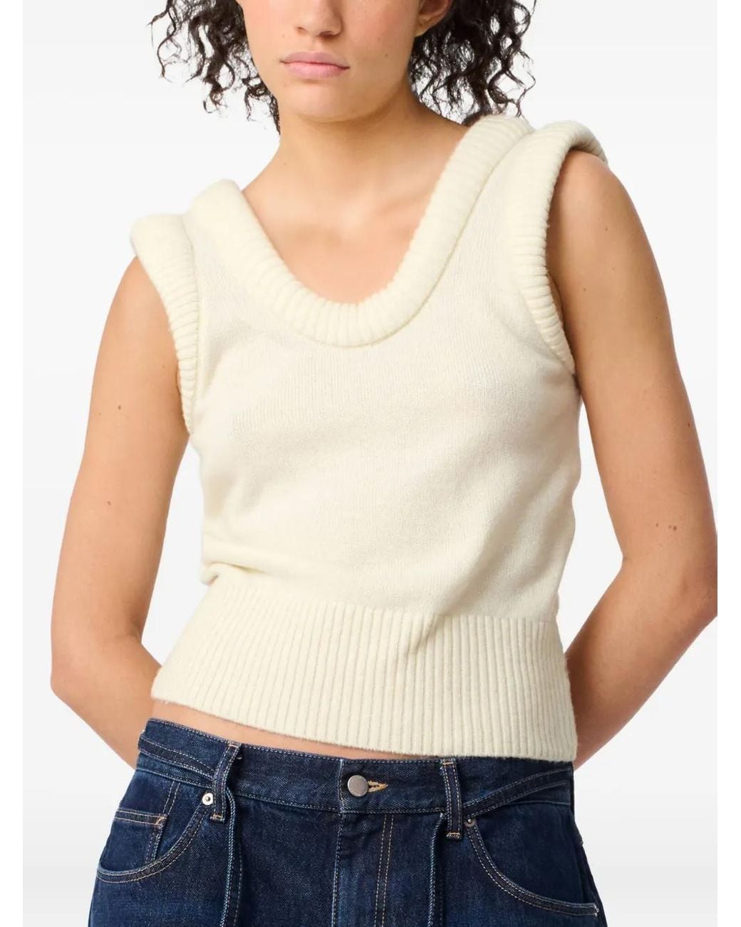 Axel Arigato White Marla Ribbed Vest