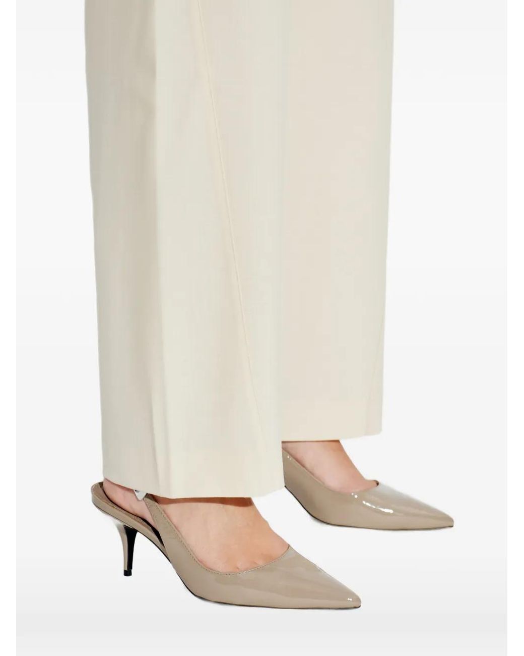 Black Suede Studio Metallic Branca Pointed-Toe Heeled Pumps