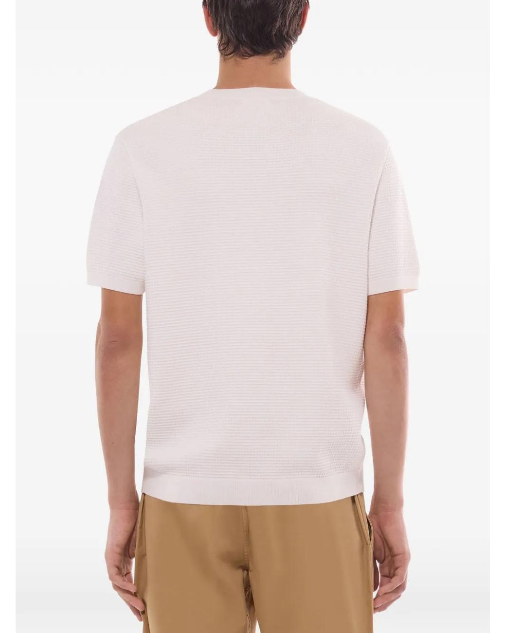 Fursac White Crew-Neck T-Shirt for men