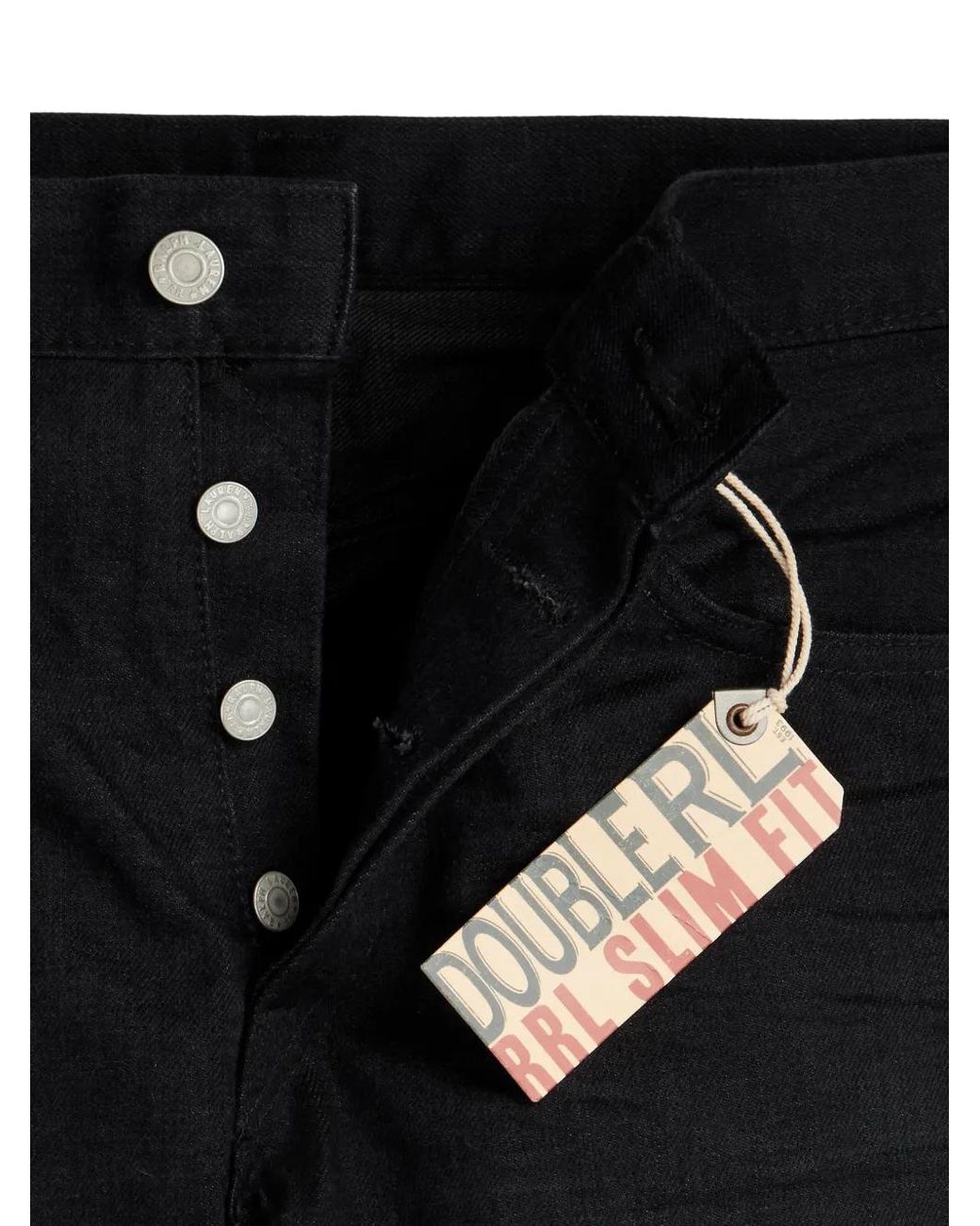 RRL Black Rrl Slim Fit Selvedge Jeans for men