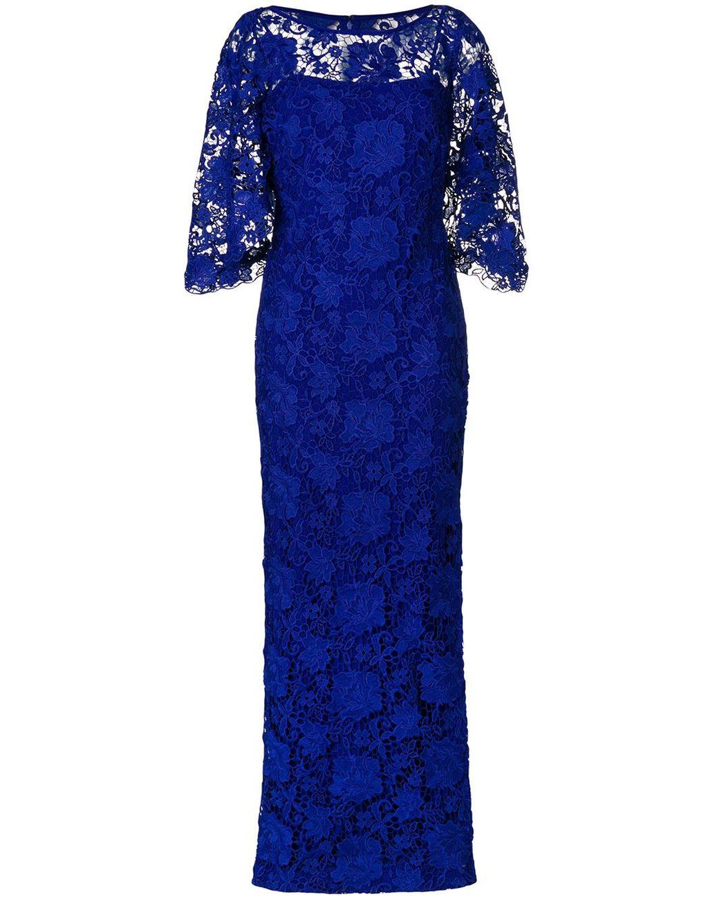 Vestido de fiesta de encaje Lauren by Ralph Lauren de color Azul | Lyst
