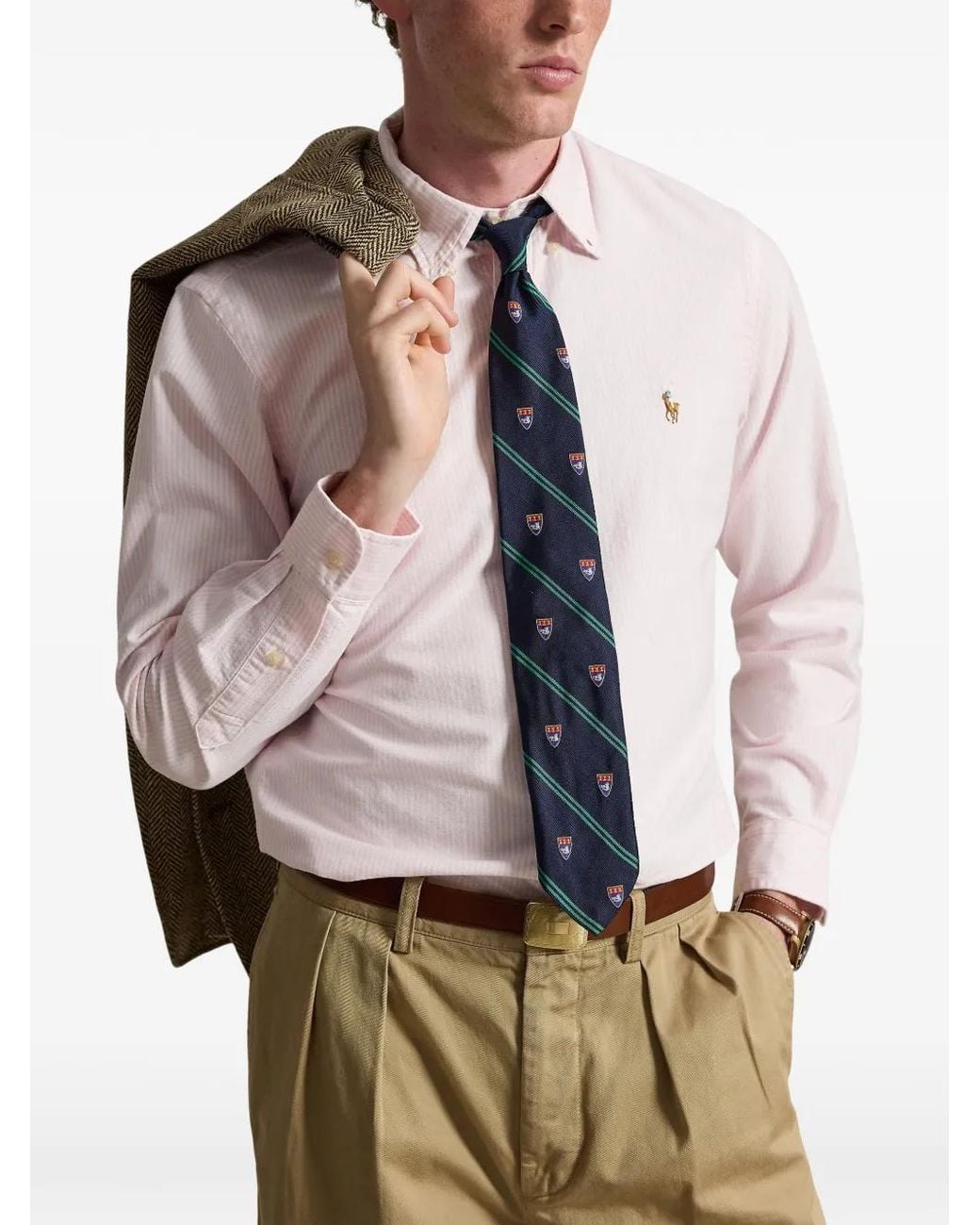 Polo Ralph Lauren White Striped Shirt for men