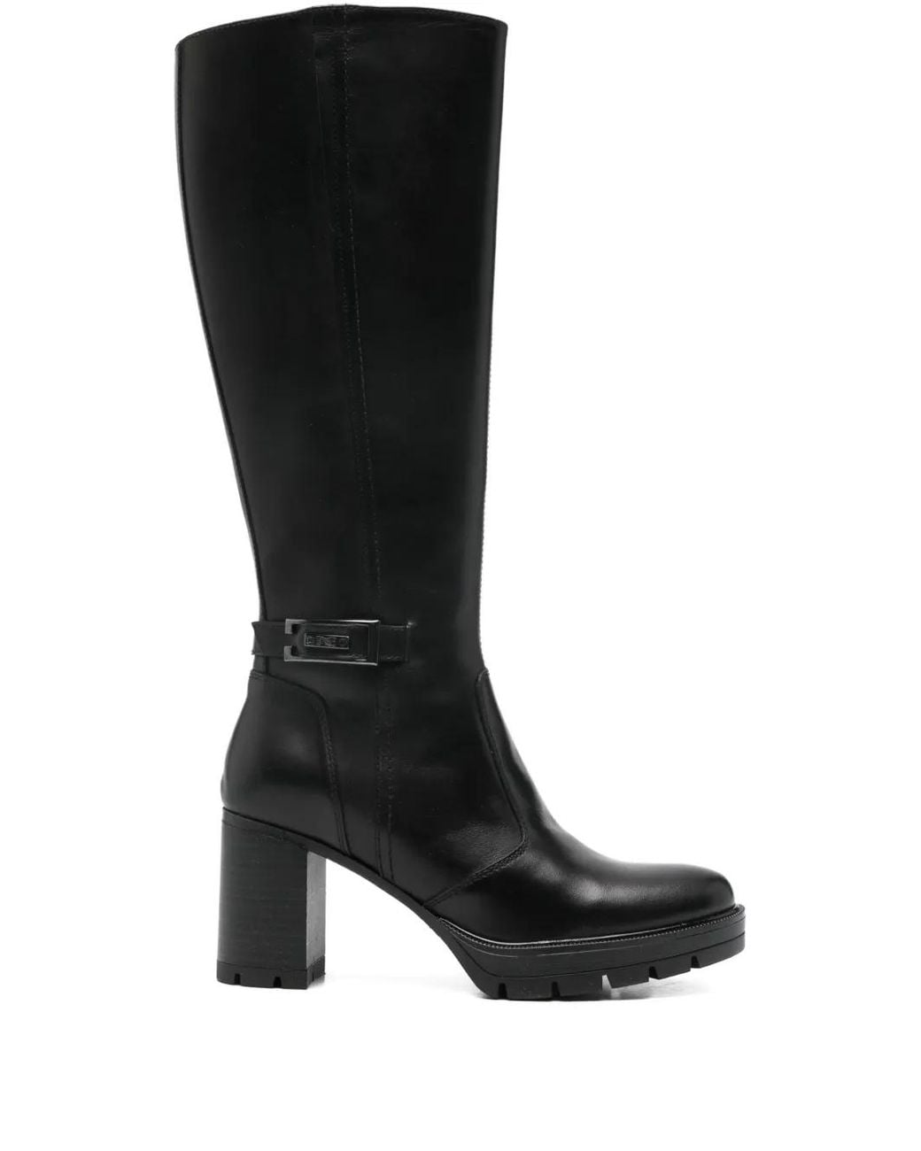 Nero Giardini Black Buckle-Strap Boots