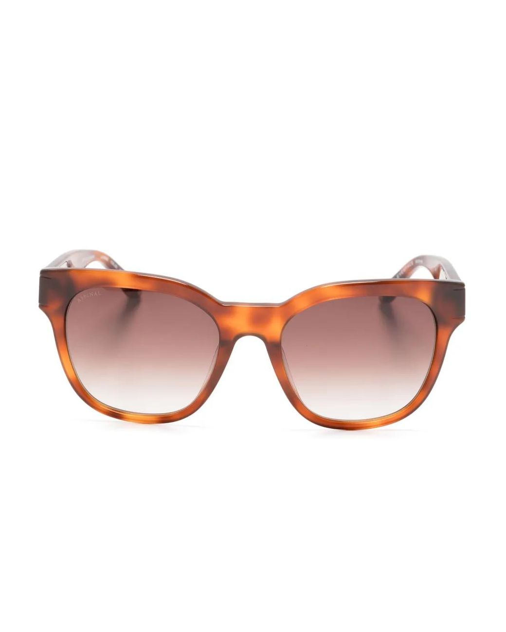 Aspinal Pink Lumiere Square-Frame Sunglasses