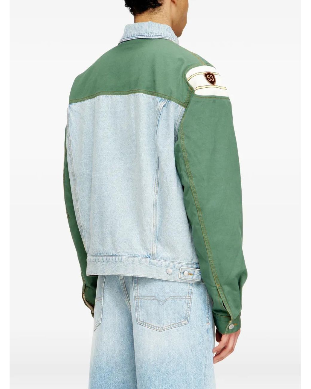 DIESEL Green J-Giant-20Th Embroidered Jacket