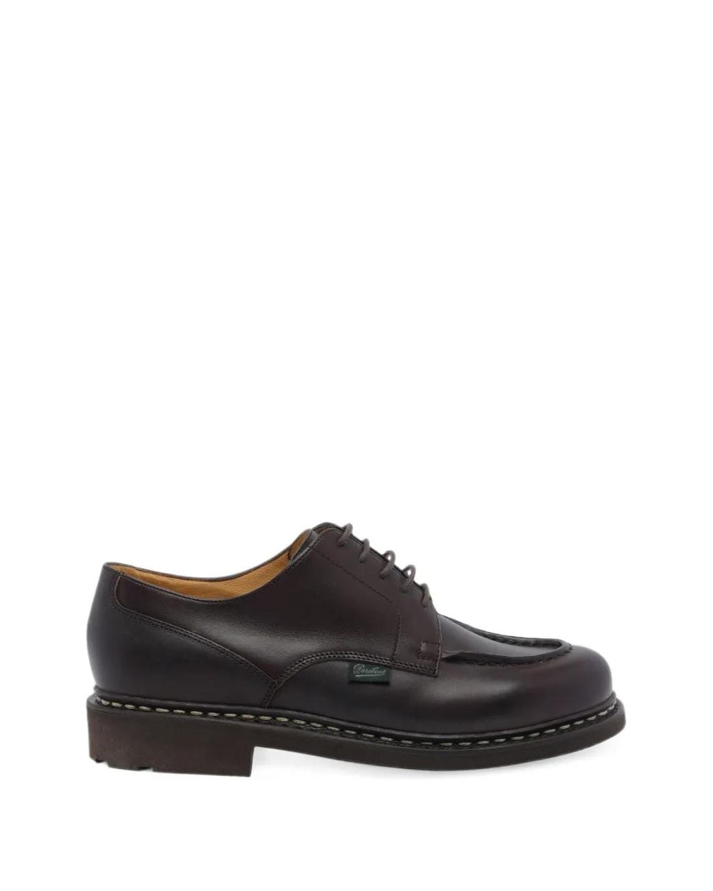 Paraboot Black Chambord Leather Derby Shoes for men