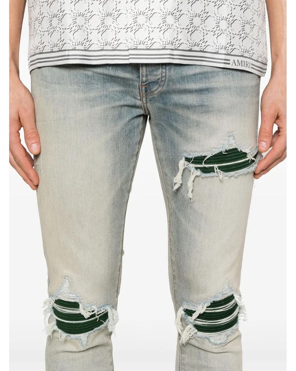 Amiri Blue Premium Suede Mx1 Jean For for men