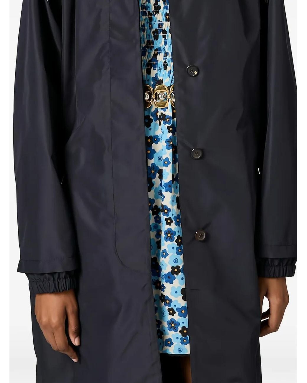 Miu Miu Black Technical Fabric Coat