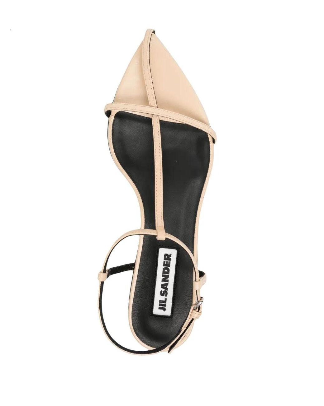 Jil Sander White Strappy Flat Sandals