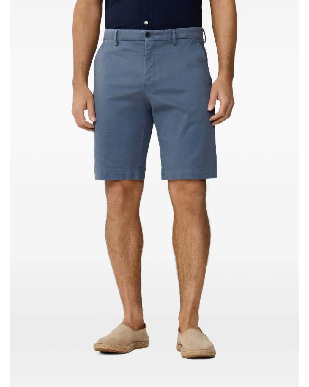 Hackett Blue Sanderson Tailored-Fit Chino Shorts for men