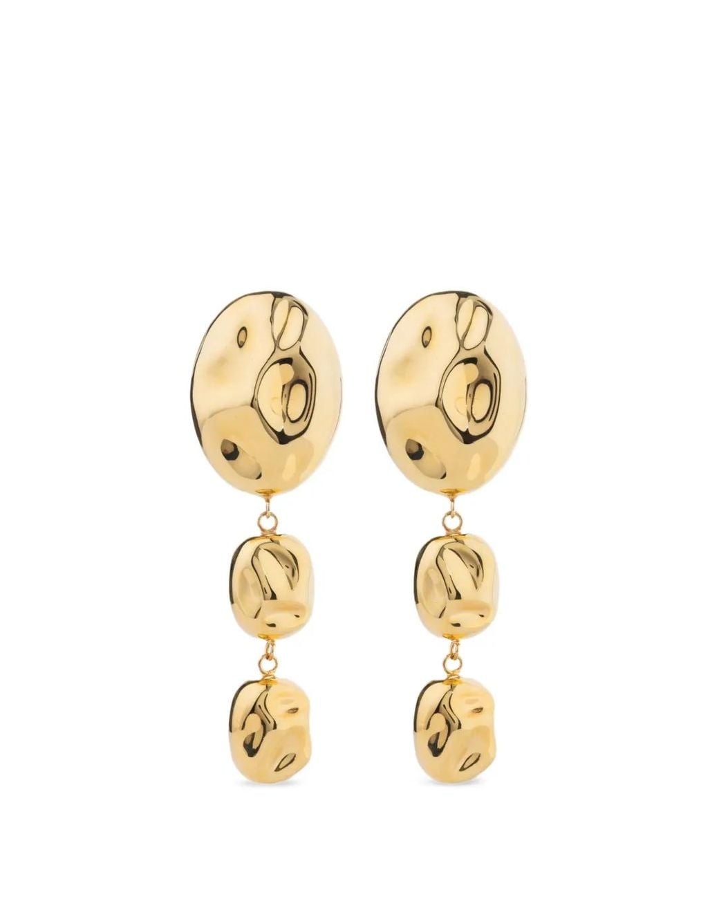FEDERICA TOSI Metallic Hammered-Effect Drop Earrings