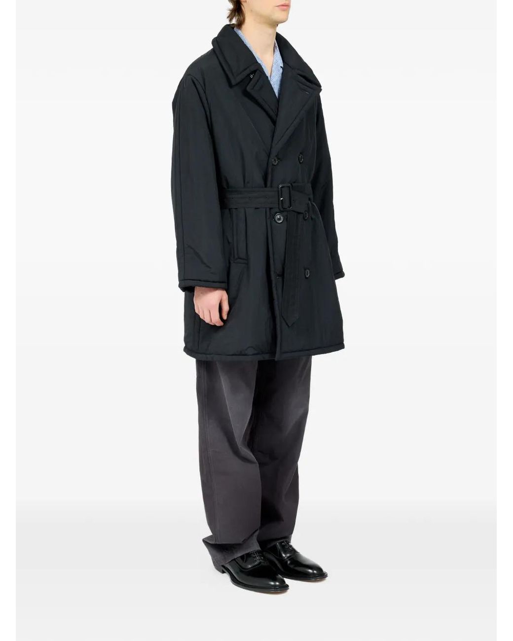 Maison Margiela Blue Padded Caban for men