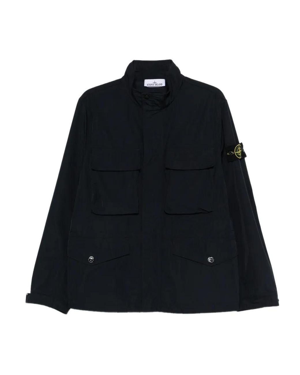 Stone Island Black Micro Twill Short Parka for men