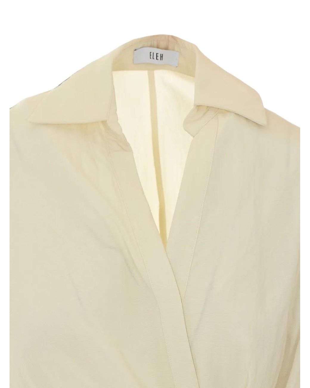 ELEH White Bow-Detail Wrap Shirt