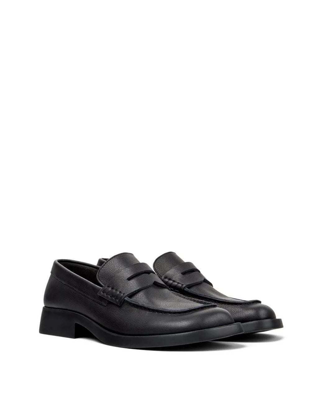 Camper Black Donna Leather Loafers