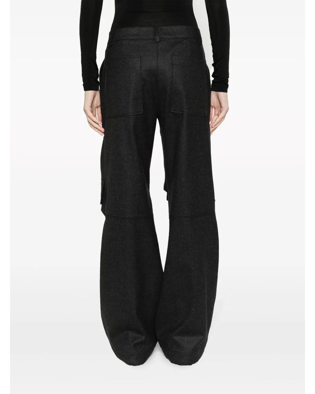 Pantalones Rectos Tipo Cargo P.A.R.O.S.H. de color Black