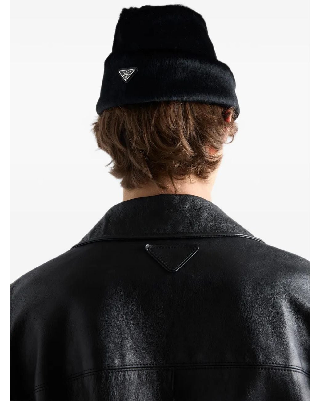 Prada Black Nappa Leather Blouson Jacket for men