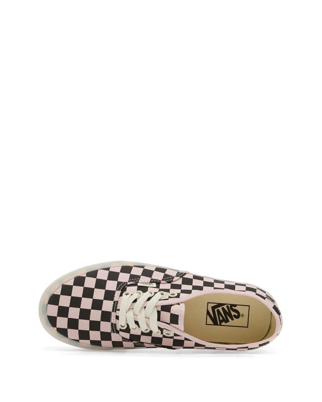 Vans White Checkerboard-Print Platform Sneakers
