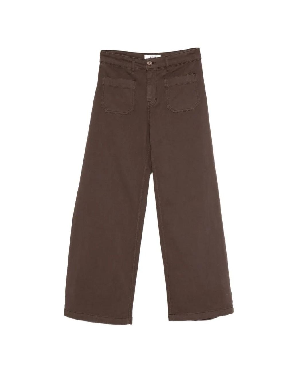 Five Jeans Brown Lucia Wide-Leg Trousers